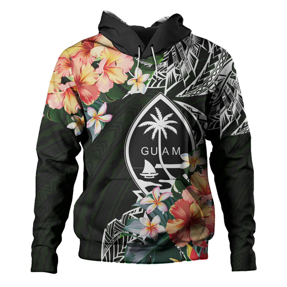 Guam Hoodie Tribal Tropical Leaves