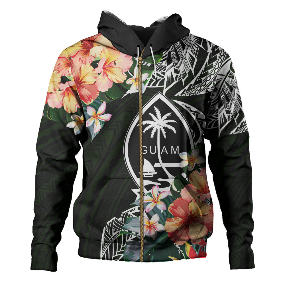 Guam Hoodie Tribal Tropical Leaves