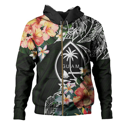 Guam Hoodie Tribal Tropical Leaves