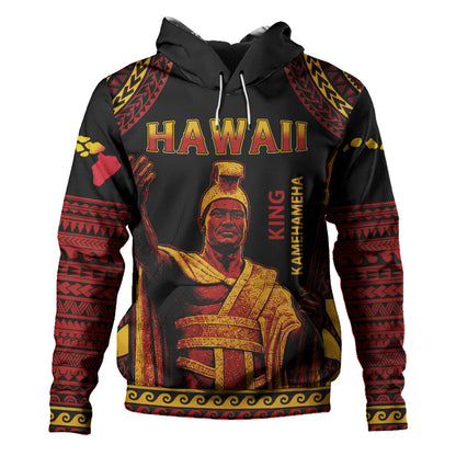 Hawaii Hoodie King Kamehameha Unity Kanaka Maoli Tribal Style