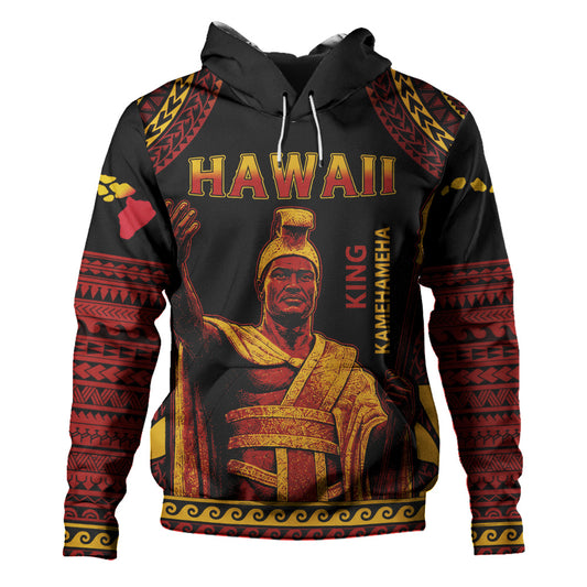 Hawaii Hoodie King Kamehameha Unity Kanaka Maoli Tribal Style
