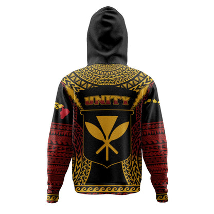 Hawaii Hoodie King Kamehameha Unity Kanaka Maoli Tribal Style