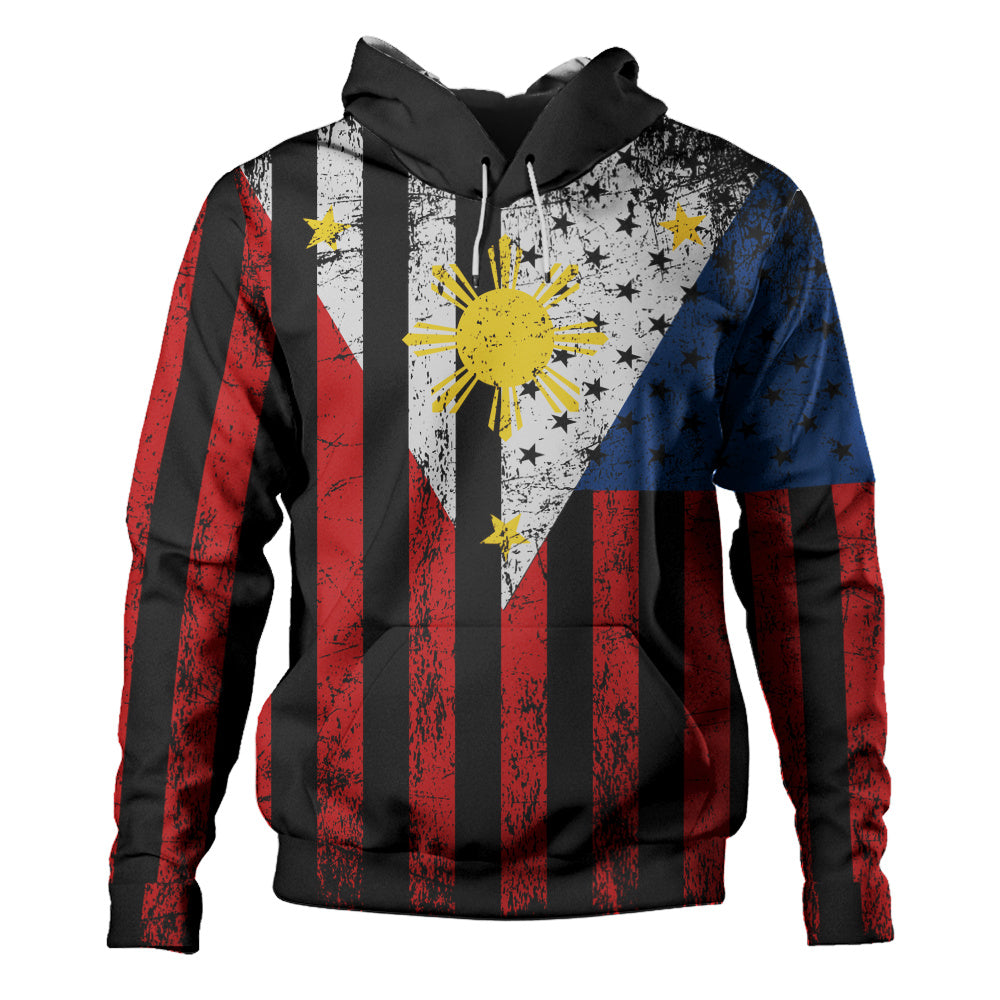 Philippines Filipinos Hoodie Blackout Flag Pride