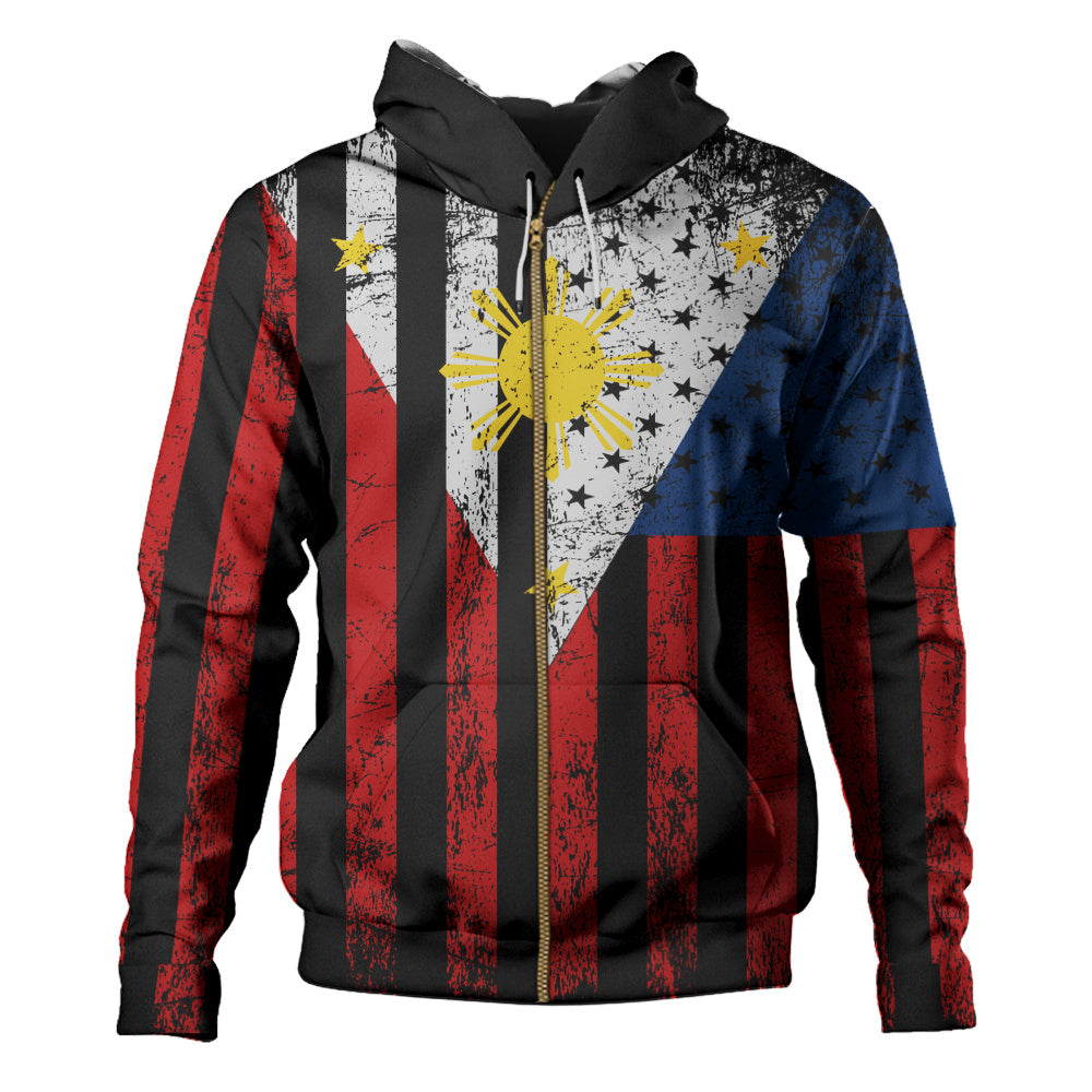 Philippines Filipinos Hoodie Blackout Flag Pride