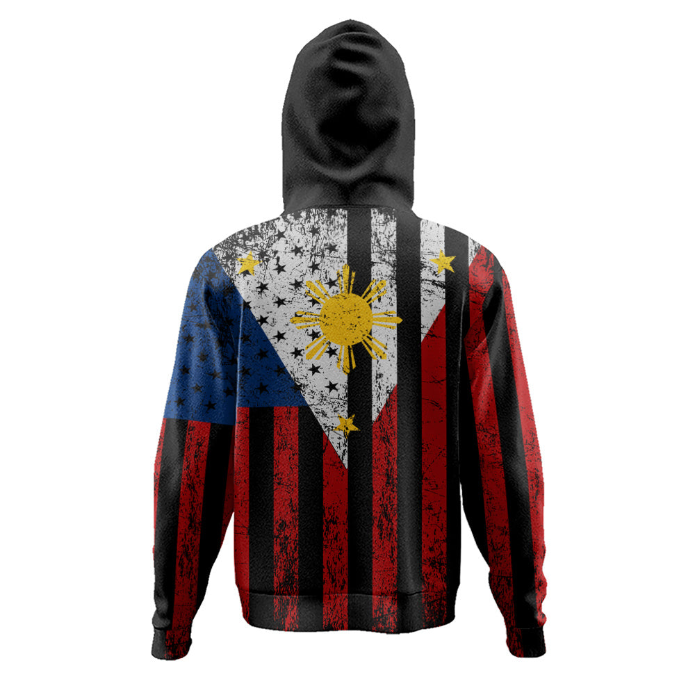 Philippines Filipinos Hoodie Blackout Flag Pride