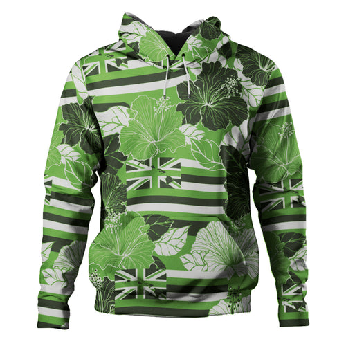 Hawaii Hoodie Hibiscus Flag Map Island Pride