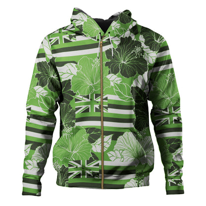 Hawaii Hoodie Hibiscus Flag Map Island Pride