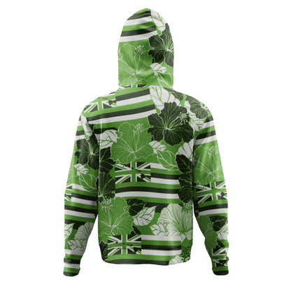 Hawaii Hoodie Hibiscus Flag Map Island Pride