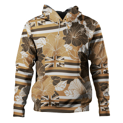 Hawaii Hoodie Hibiscus Flag Map Island Pride