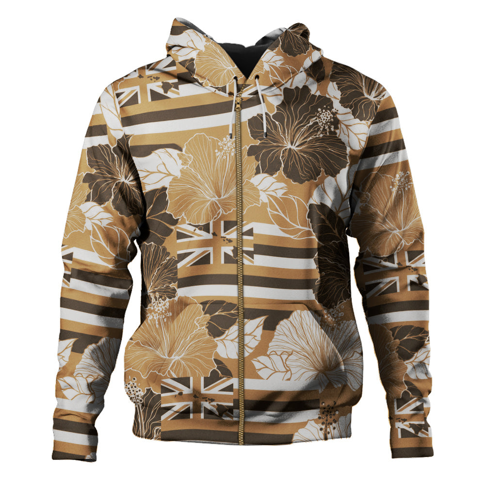 Hawaii Hoodie Hibiscus Flag Map Island Pride