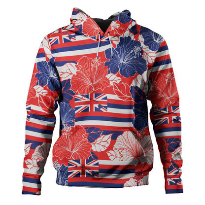 Hawaii Hoodie Hibiscus Flag Map Island Pride