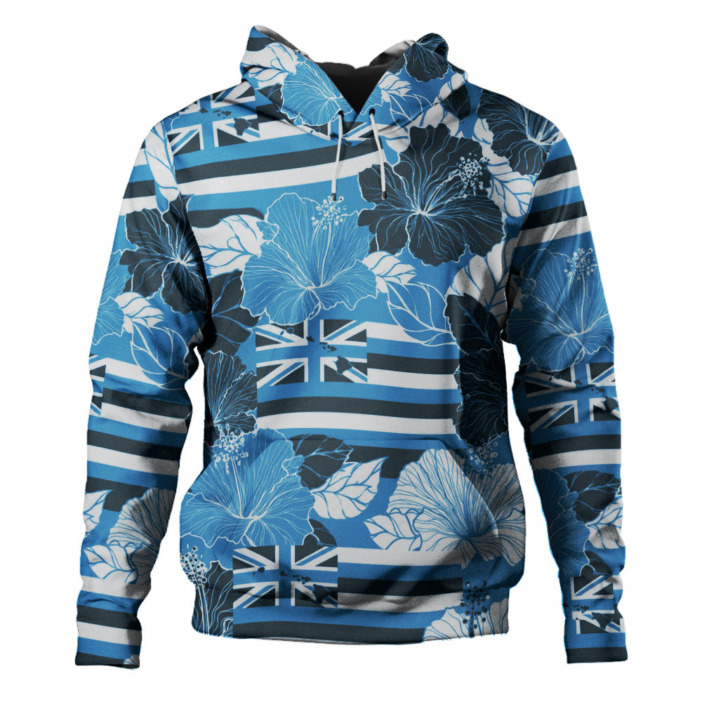 Hawaii Hoodie Hibiscus Flag Map Island Pride