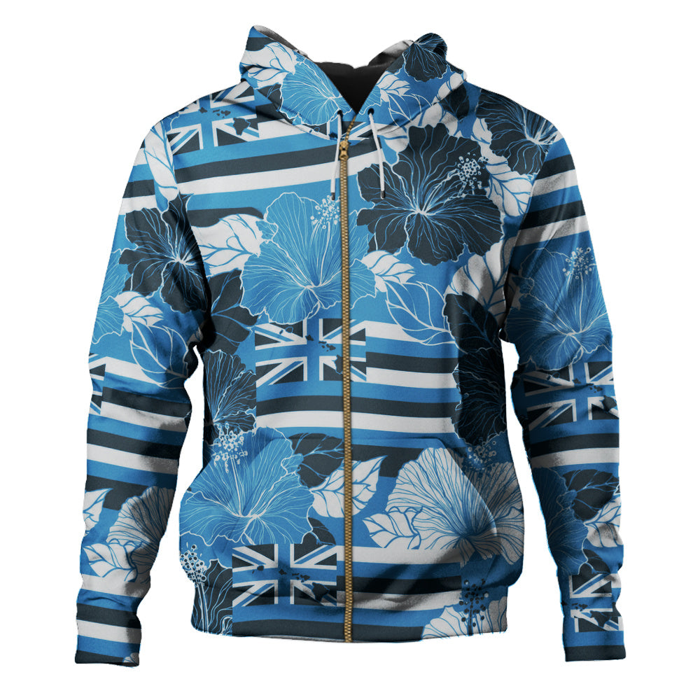 Hawaii Hoodie Hibiscus Flag Map Island Pride