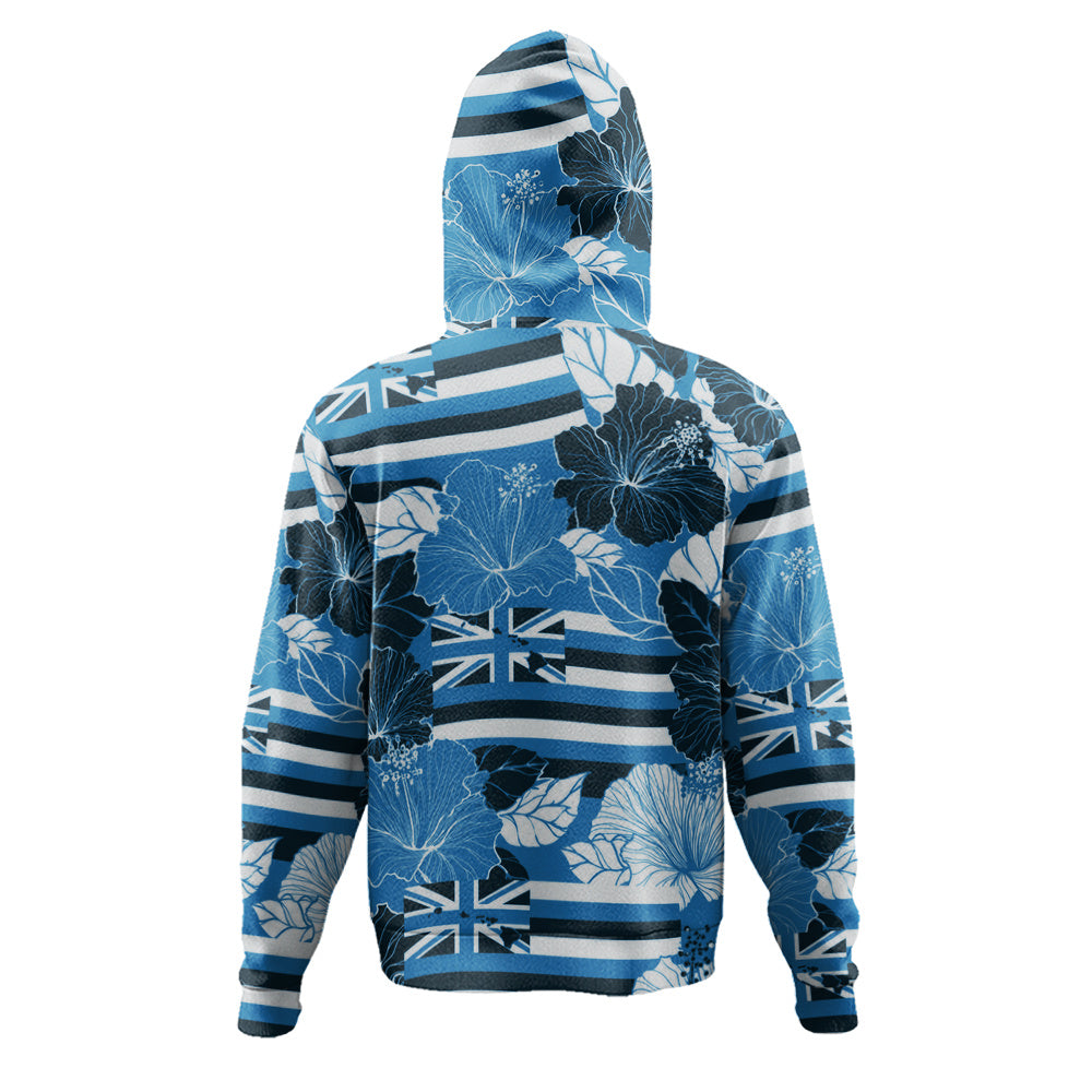 Hawaii Hoodie Hibiscus Flag Map Island Pride