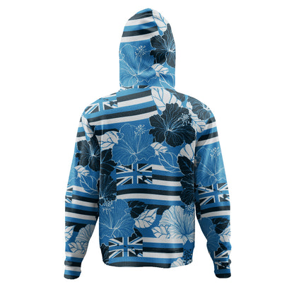 Hawaii Hoodie Hibiscus Flag Map Island Pride