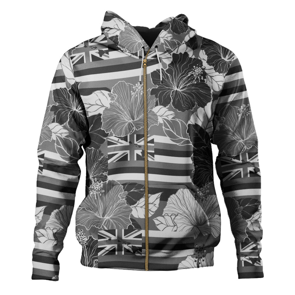 Hawaii Hoodie Hibiscus Flag Map Island Pride