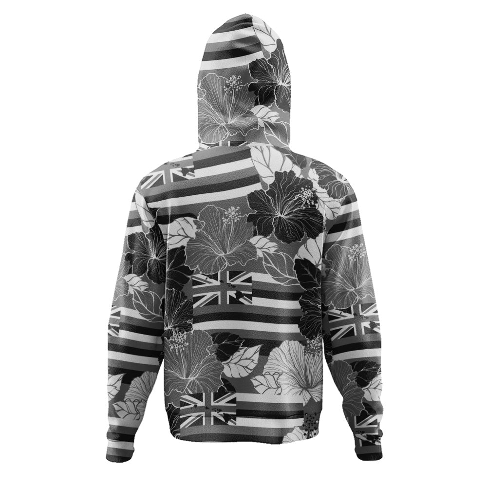 Hawaii Hoodie Hibiscus Flag Map Island Pride