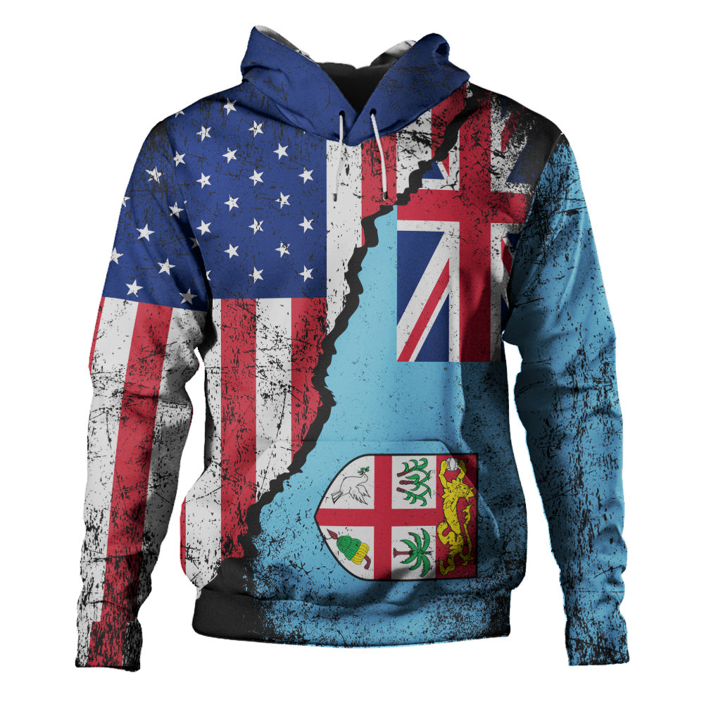 Fiji Hoodie Fijian American Unity Style