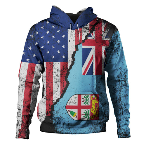Fiji Hoodie Fijian American Unity Style