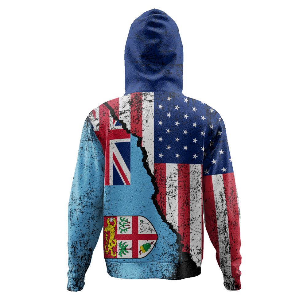 Fiji Hoodie Fijian American Unity Style