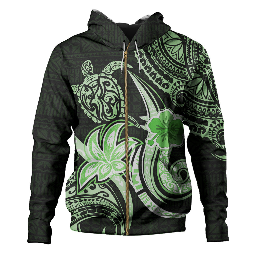 Hawaii Hoodie Honu Turtle Hibiscus Tribal Legacy