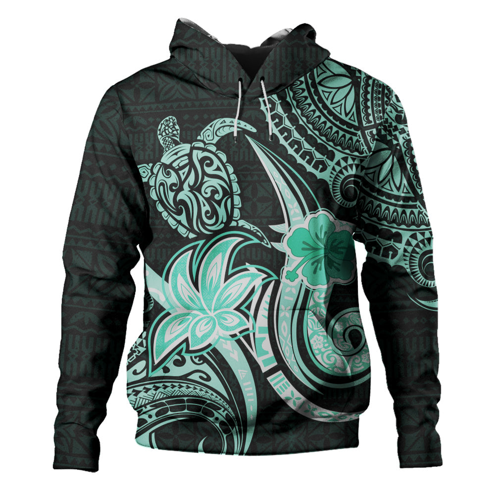 Hawaii Hoodie Honu Turtle Hibiscus Tribal Legacy