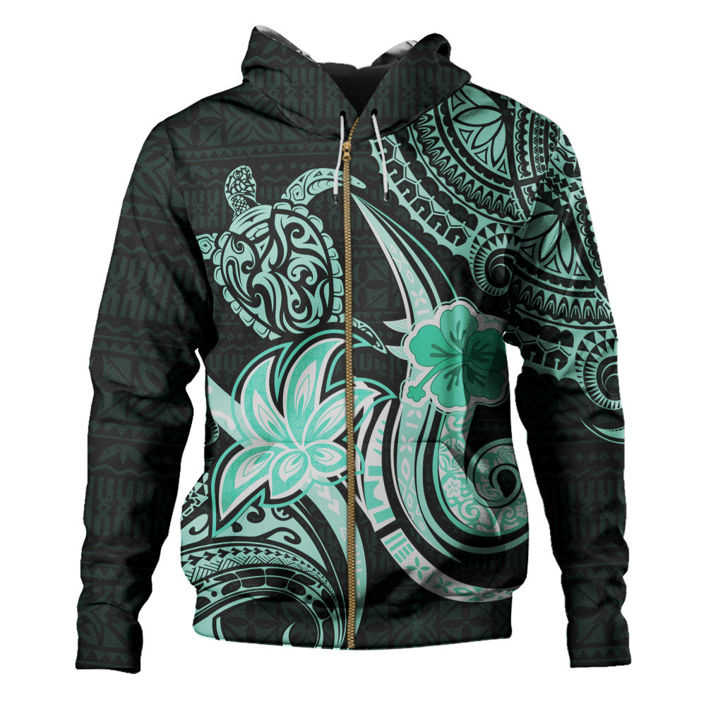 Hawaii Hoodie Honu Turtle Hibiscus Tribal Legacy
