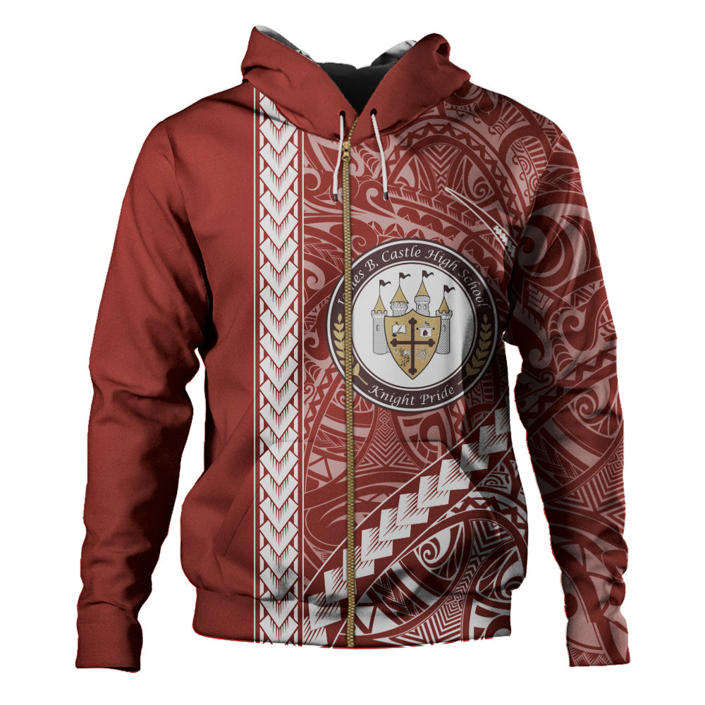 James B. Castle High School Hoodie Tribal Polynesian Pride Style