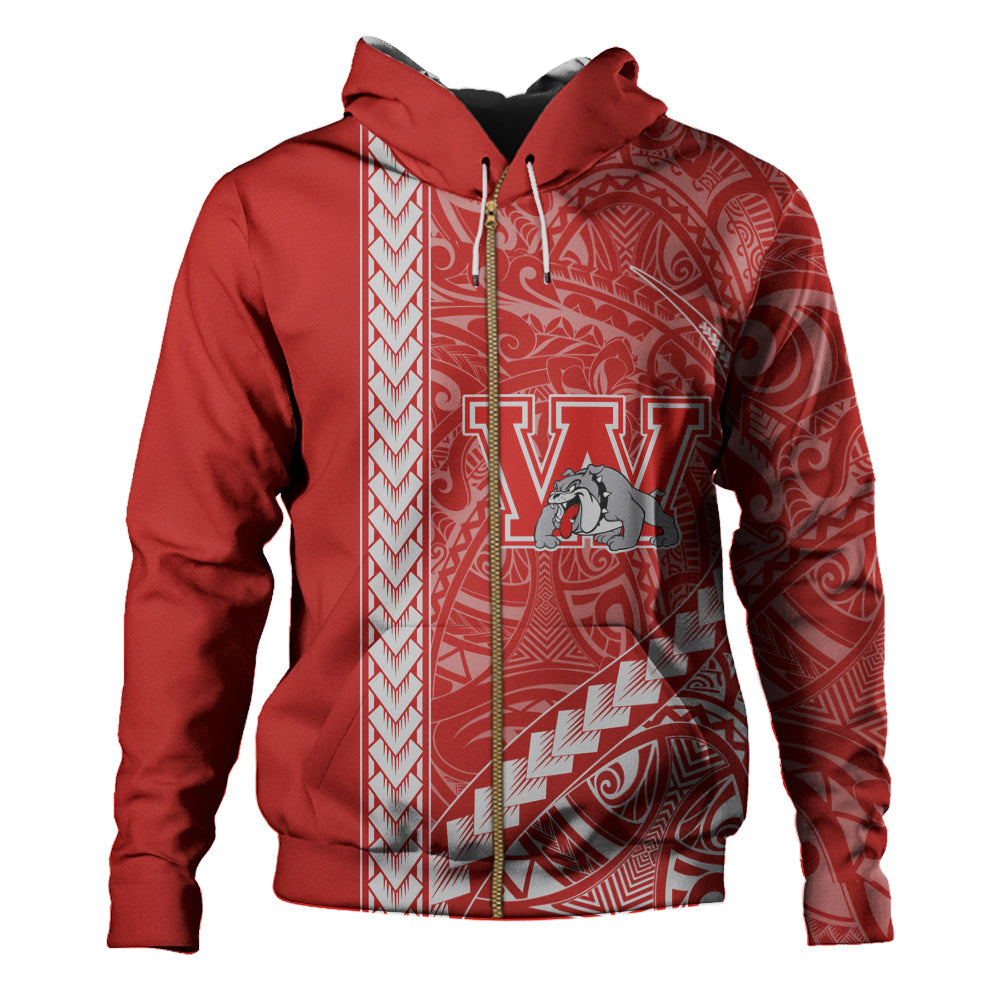 Waialua High and Intermediate School Hoodie Tribal Polynesian Pride Style
