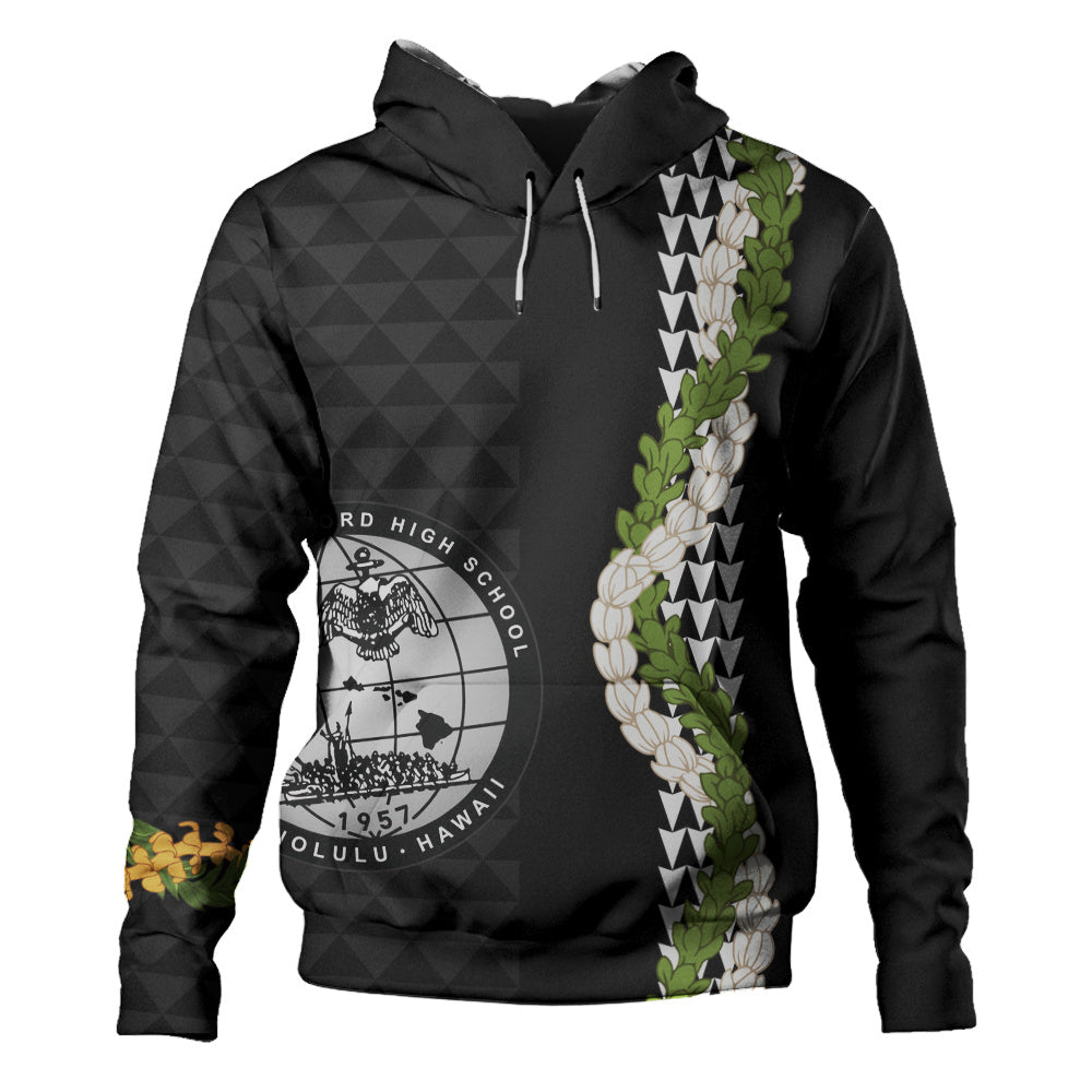 Admiral Arthur W. Radford High School Hoodie Puakenikeni Maile Flower Lei