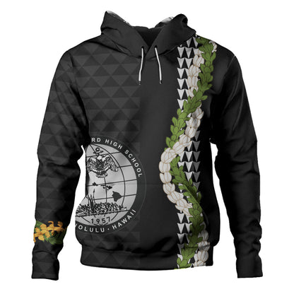 Admiral Arthur W. Radford High School Hoodie Puakenikeni Maile Flower Lei
