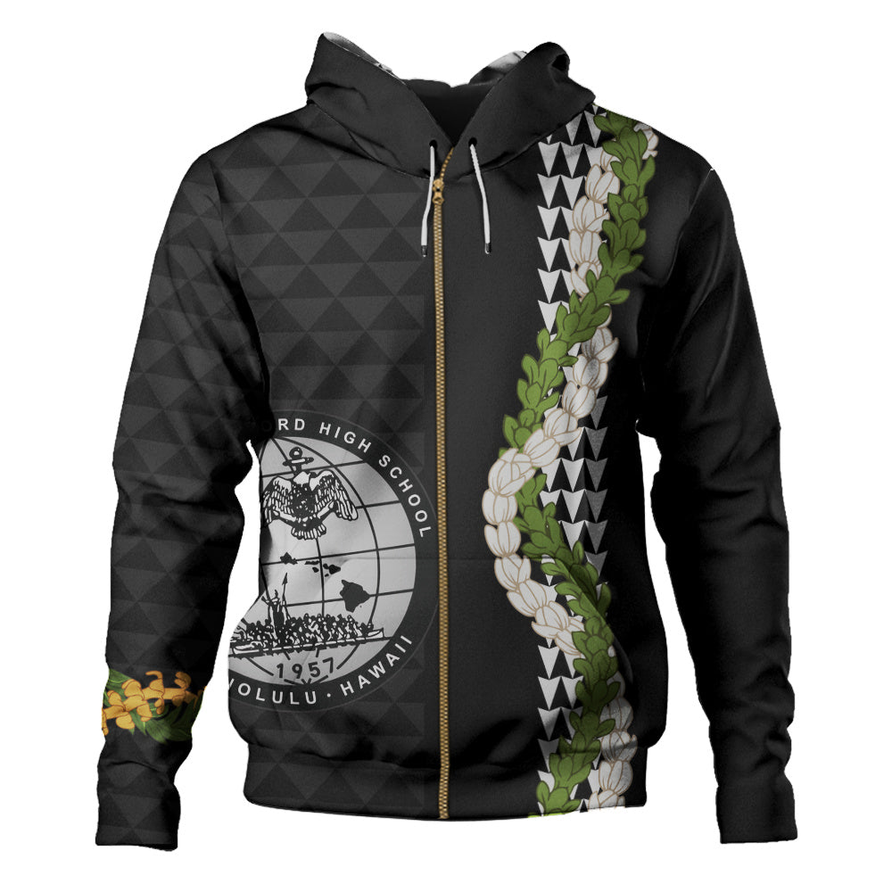 Admiral Arthur W. Radford High School Hoodie Puakenikeni Maile Flower Lei