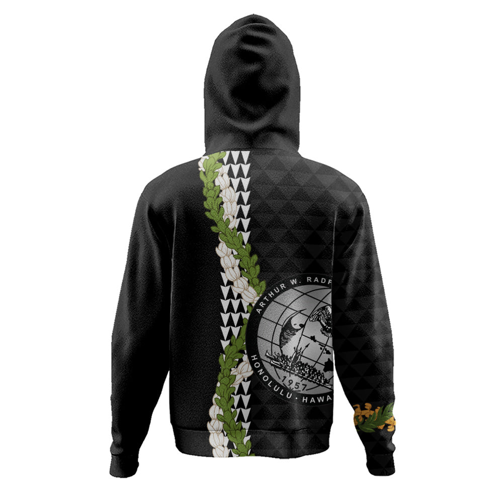 Admiral Arthur W. Radford High School Hoodie Puakenikeni Maile Flower Lei