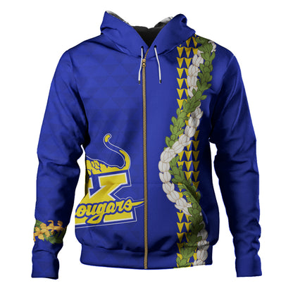 Henry J. Kaiser High School (Hawaii) Hoodie Puakenikeni Maile Flower Lei