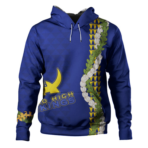 Hilo High School Hoodie Puakenikeni Maile Flower Lei