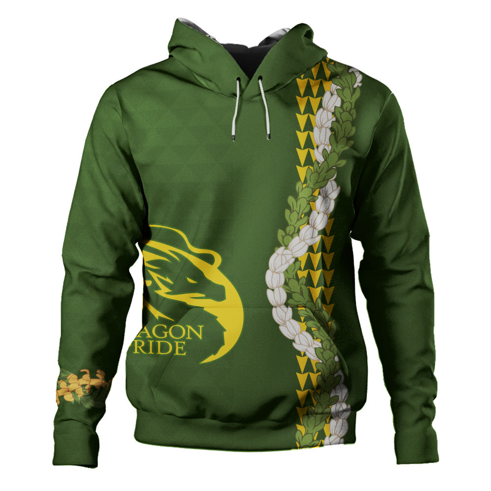 Honokaʻa High & Intermediate School Hoodie Puakenikeni Maile Flower Lei