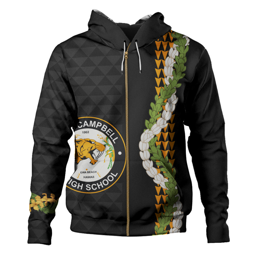 James Campbell High School Hoodie Puakenikeni Maile Flower Lei