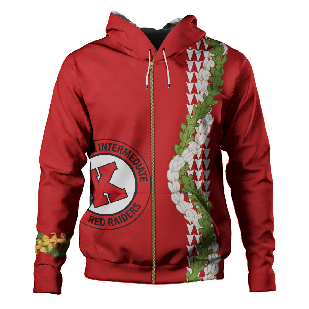 Kahuku High & Intermediate School Hoodie Puakenikeni Maile Flower Lei