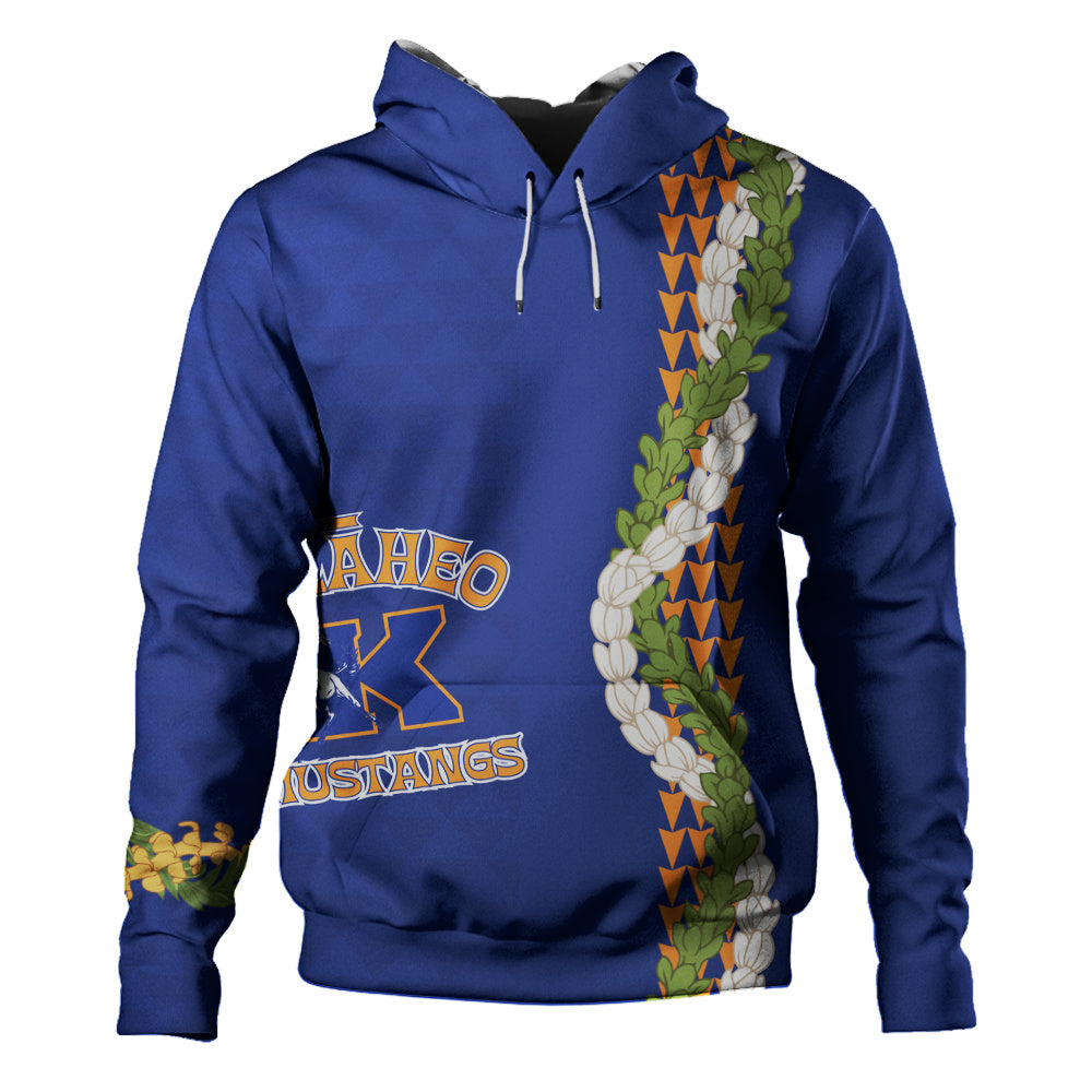 Kalaheo High School Hoodie Puakenikeni Maile Flower Lei