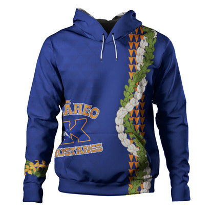 Kalaheo High School Hoodie Puakenikeni Maile Flower Lei