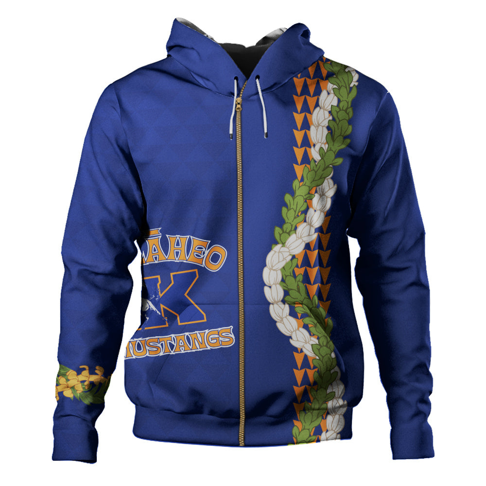 Kalaheo High School Hoodie Puakenikeni Maile Flower Lei