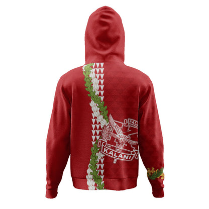 Kalani High School Hoodie Puakenikeni Maile Flower Lei