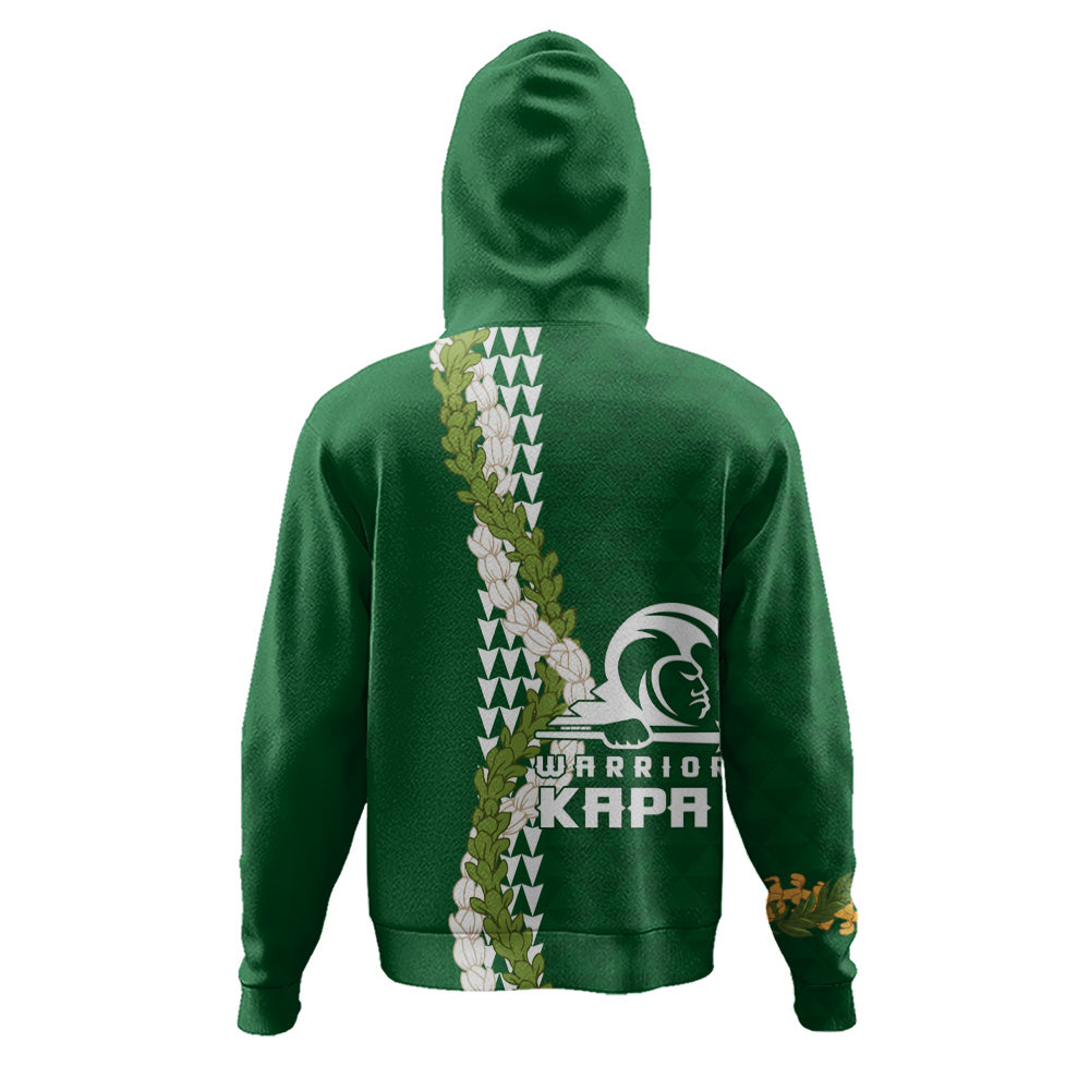 Kapaa High School Hoodie Puakenikeni Maile Flower Lei