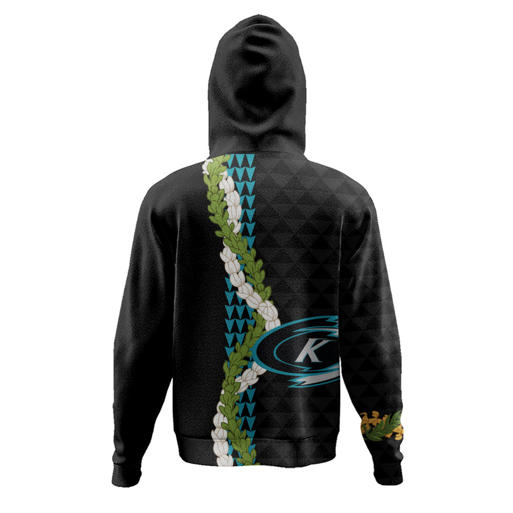 Kapolei High School Hoodie Puakenikeni Maile Flower Lei
