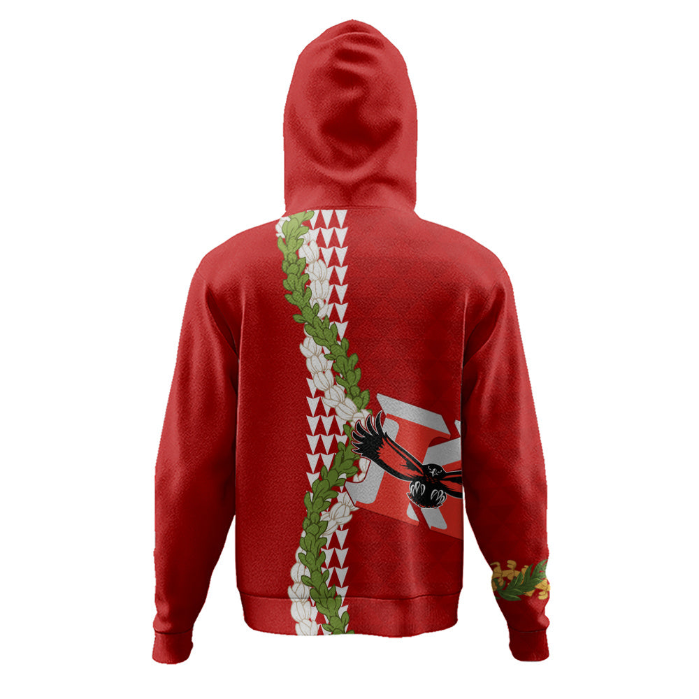Kauai High School Hoodie Puakenikeni Maile Flower Lei
