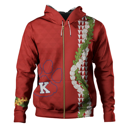 Keaʻau High School Hoodie Puakenikeni Maile Flower Lei