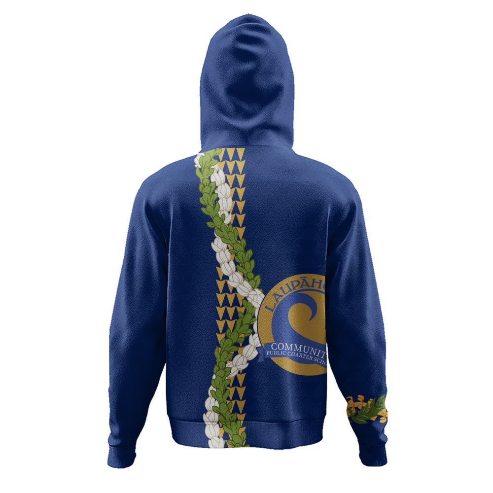 Laupāhoehoe Community Public Charter School Hoodie Puakenikeni Maile Flower Lei
