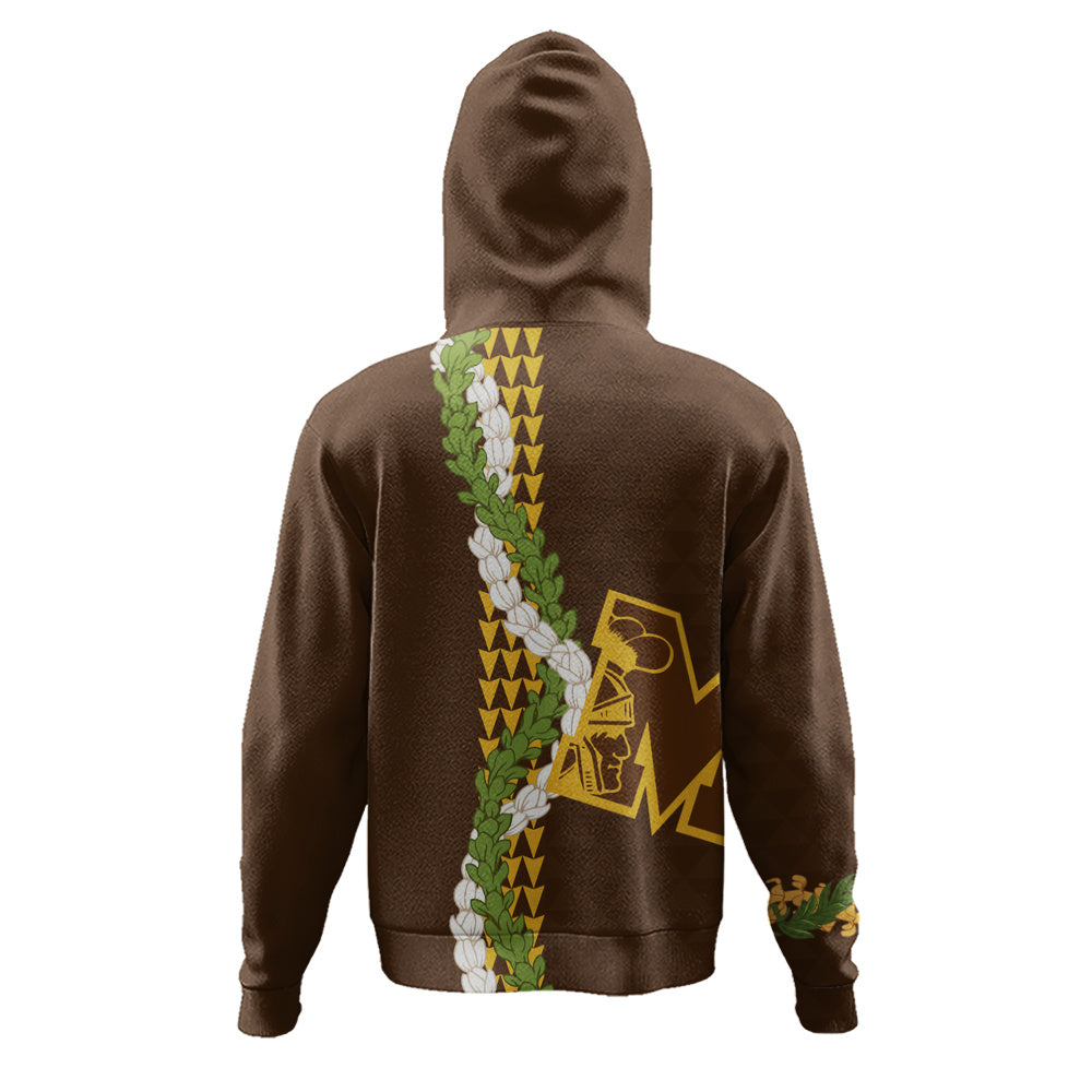 Mililani High School Hoodie Puakenikeni Maile Flower Lei