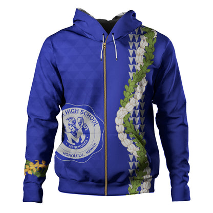 moanalua high school Hoodie Puakenikeni Maile Flower Lei