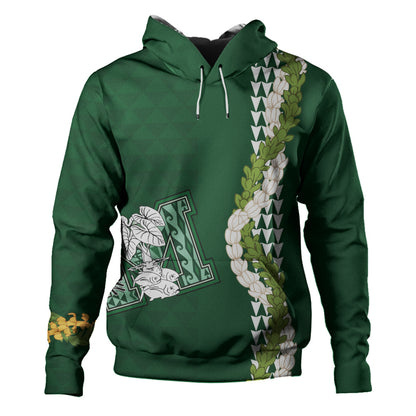 Molokaʻi High School Hoodie Puakenikeni Maile Flower Lei